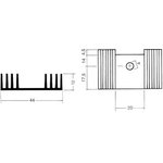 ML22N, HEATSINK TO220/TO3P 44X36X12