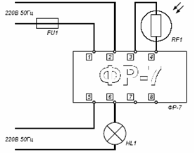 Фотореле ФР-7.схема подключения1