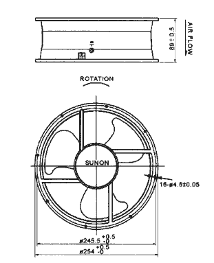 ���������� ����������� ���� ������ ������ 254x89 ��: sunon