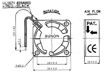 ����������� SUNON ����������� ���� ������ 30x30x10�� ����� �������� ������
