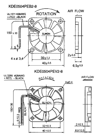 ����������� SUNON ����������� ���� ������ 40x40x6�� ����� �������� ������