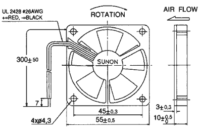 ����������� SUNON ����������� ���� ������ fan_sunon_dc_55x55x10�� ����� �������� ������