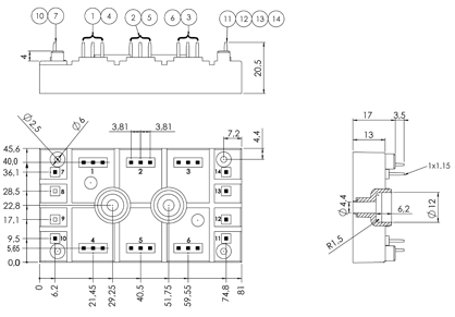 SKUT 85 ������ ����� SEMIKRON SEMIPONT ����������� ����������� ����� ������� �������� ������